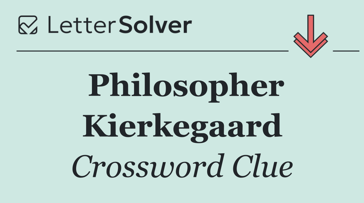 Philosopher Kierkegaard