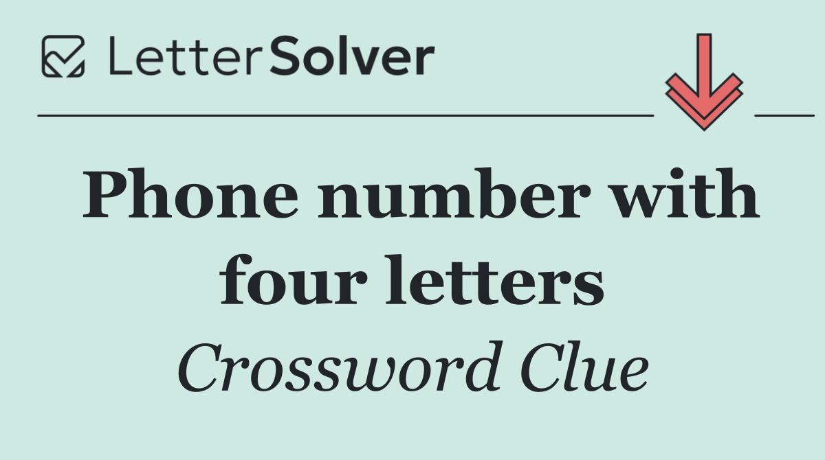 Phone number with four letters
