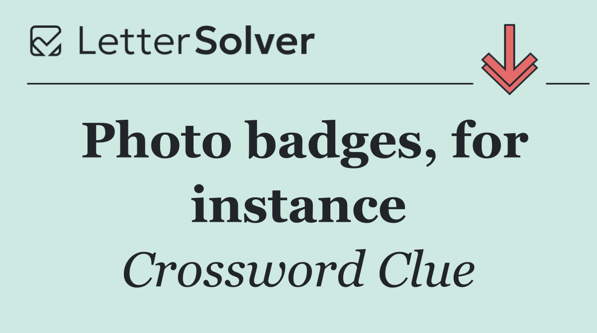 Photo badges, for instance