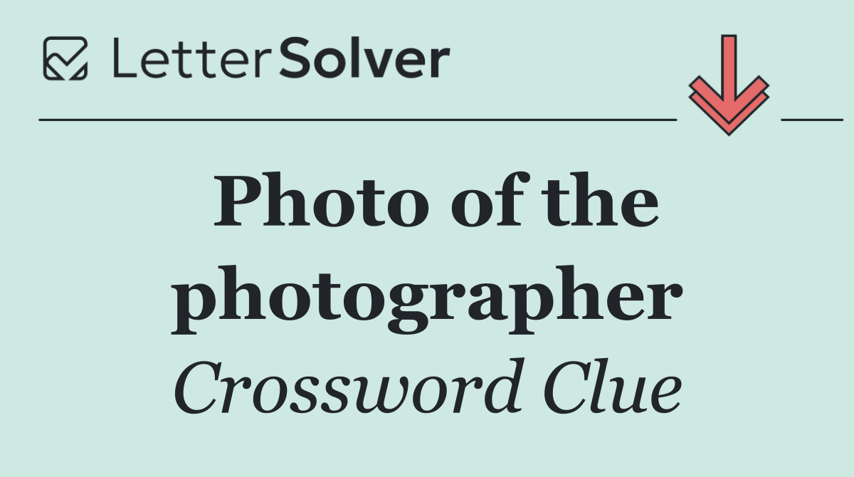 Photo of the photographer