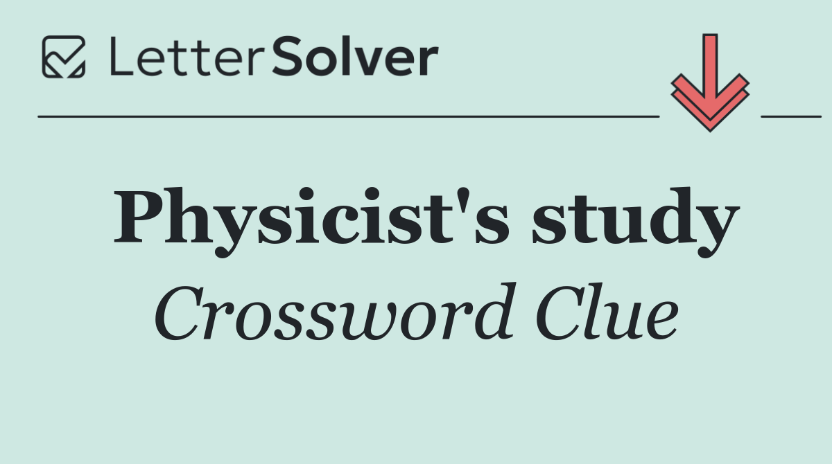 Physicist's study