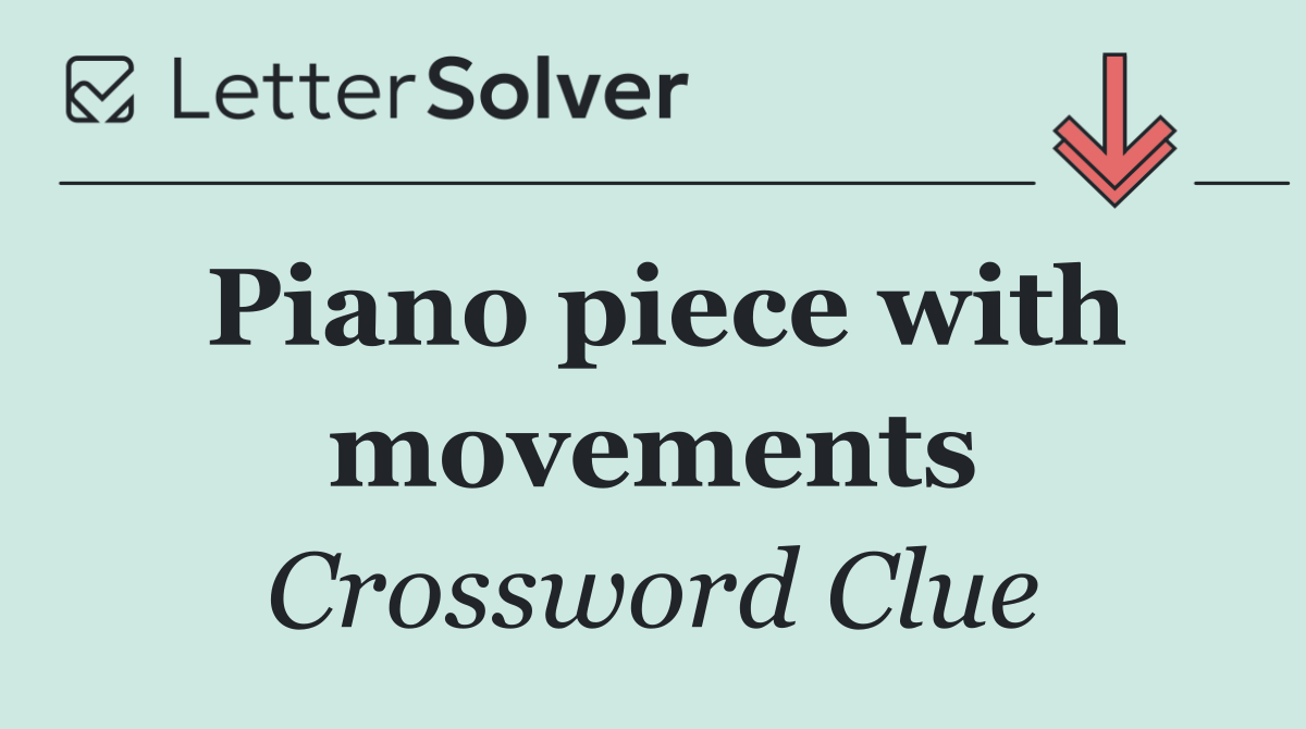 Piano piece with movements