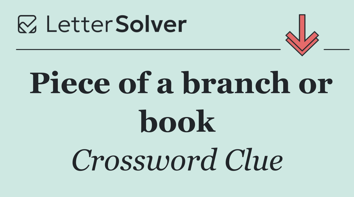 Piece of a branch or book