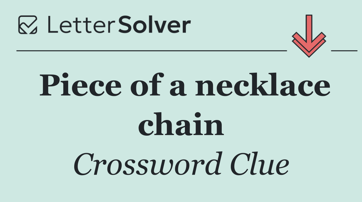 Piece of a necklace chain