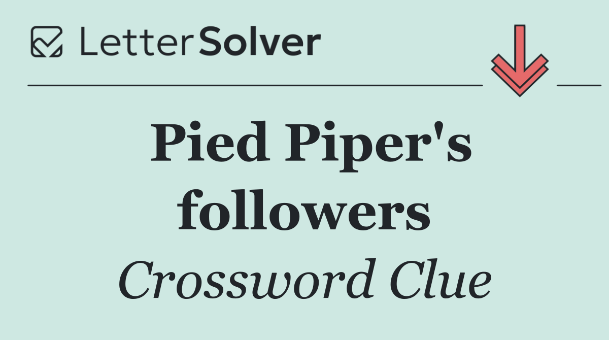 Pied Piper's followers