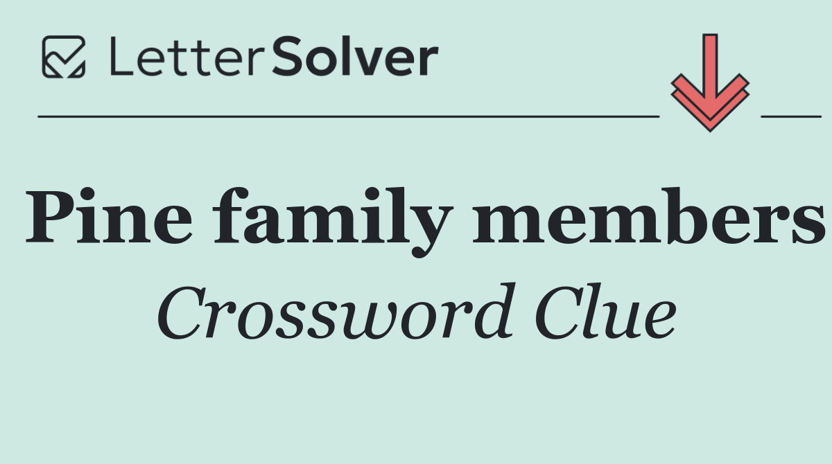 Pine family members