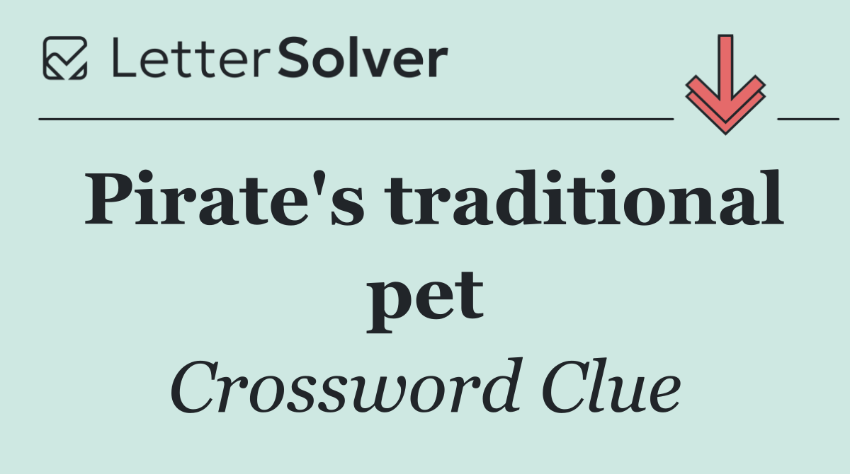 Pirate's traditional pet
