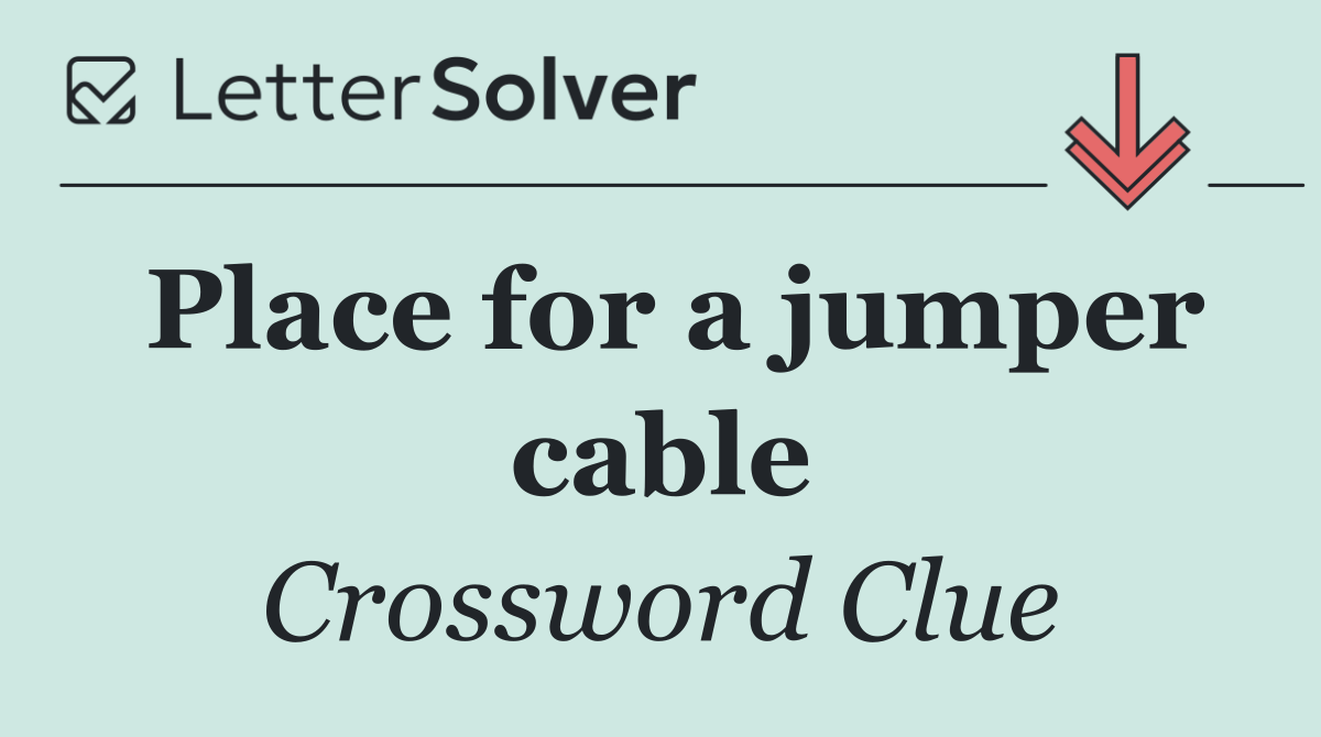 Place for a jumper cable