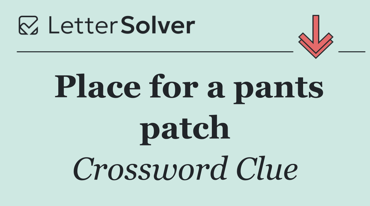 Place for a pants patch