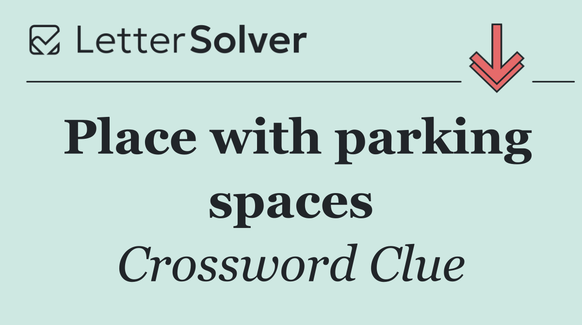Place with parking spaces
