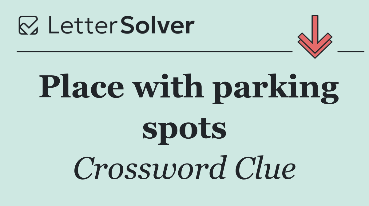 Place with parking spots