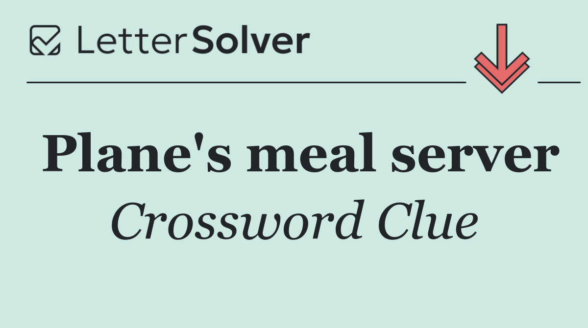 Plane's meal server
