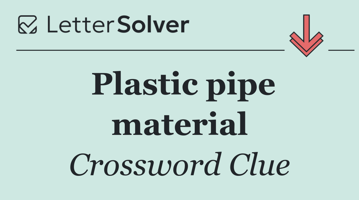 Plastic pipe material