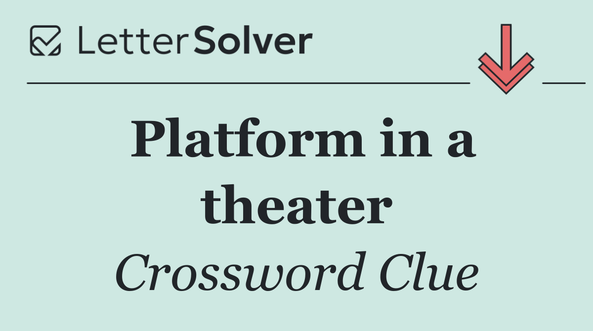 Platform in a theater