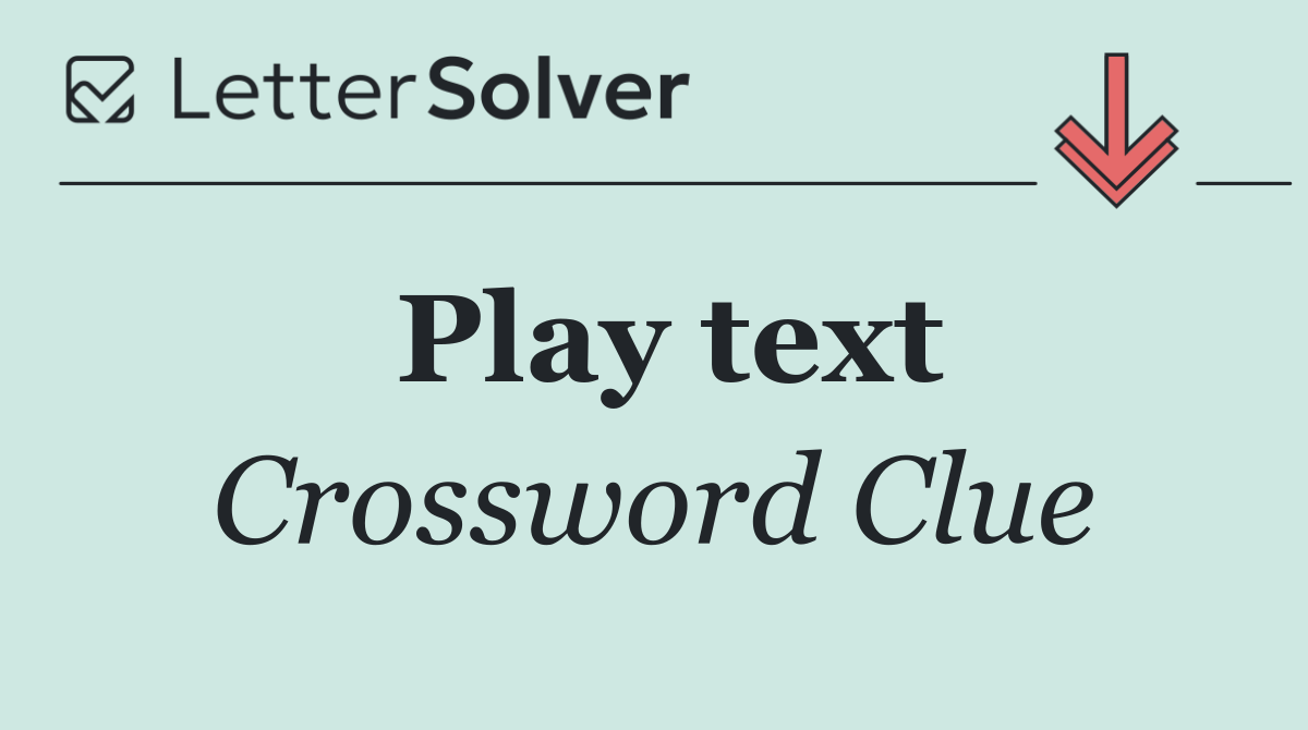 Play text