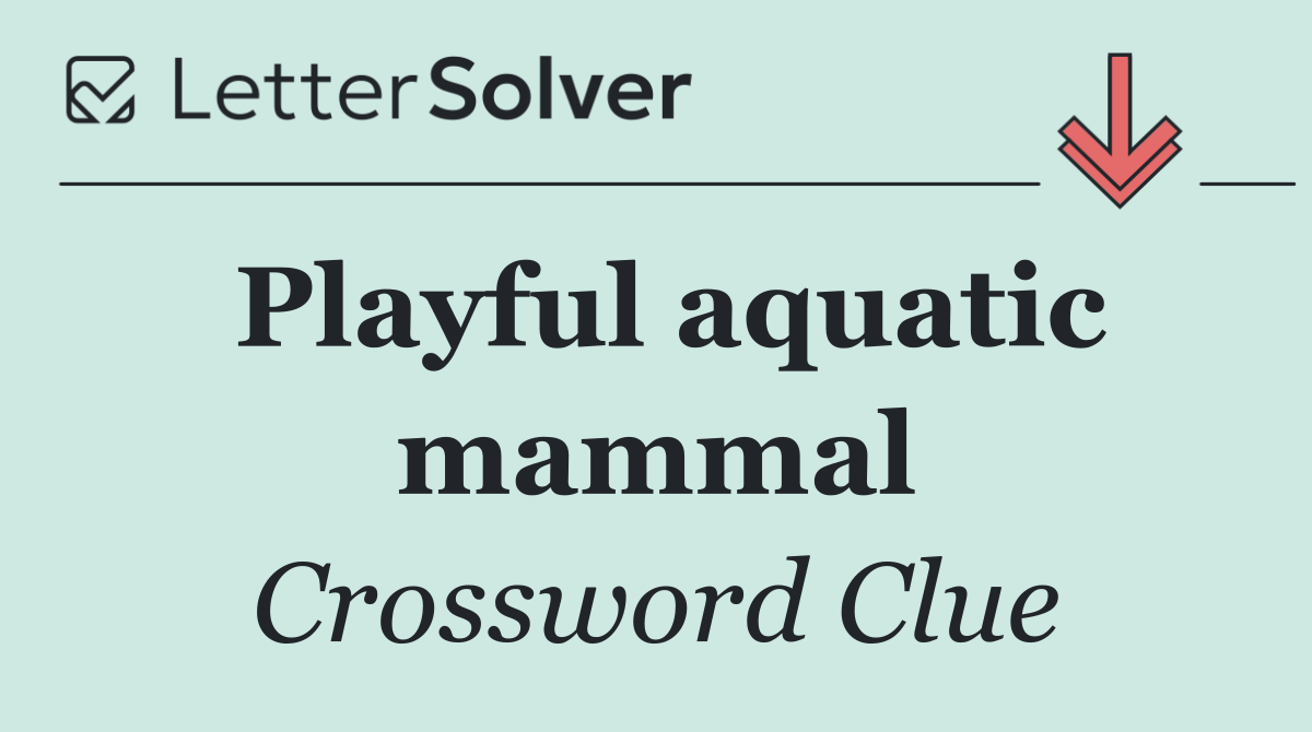 Playful aquatic mammal