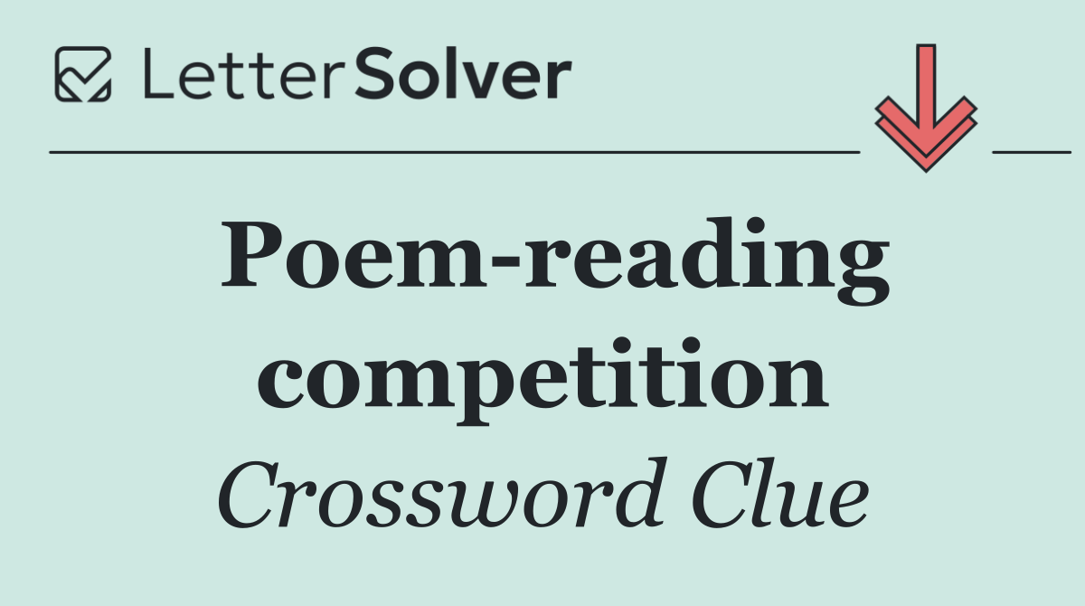 Poem reading competition