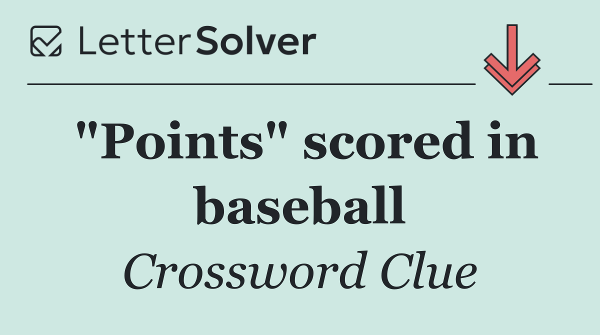 "Points" scored in baseball