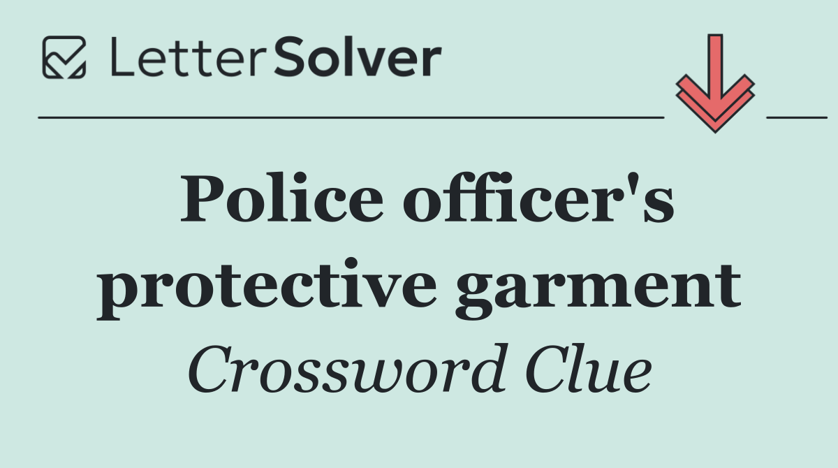 Police officer's protective garment