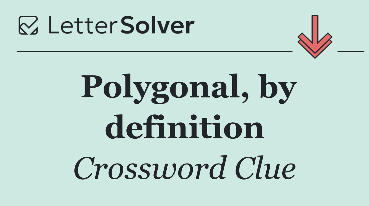 Polygonal, by definition