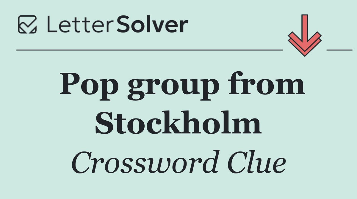 Pop group from Stockholm