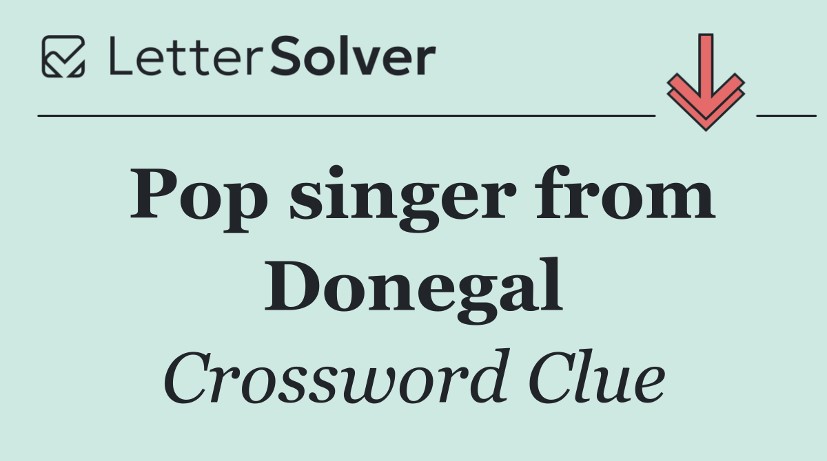Pop singer from Donegal