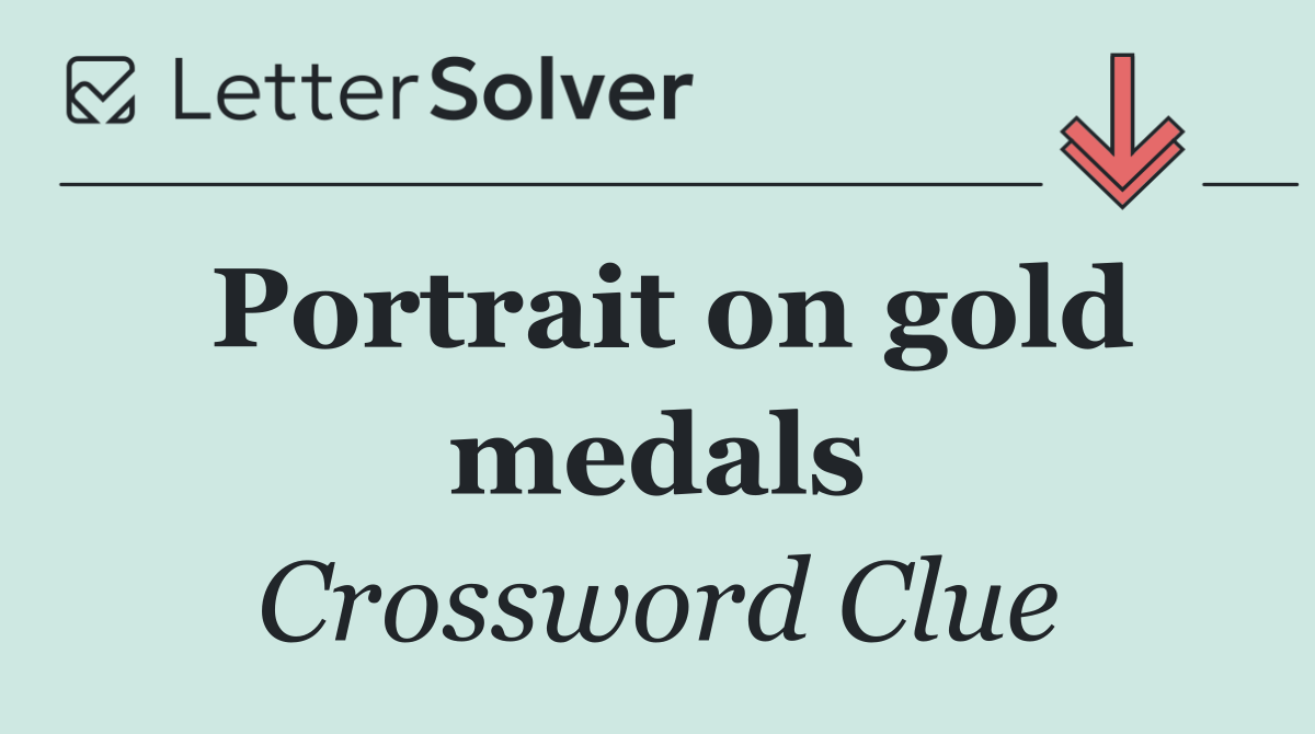 Portrait on gold medals