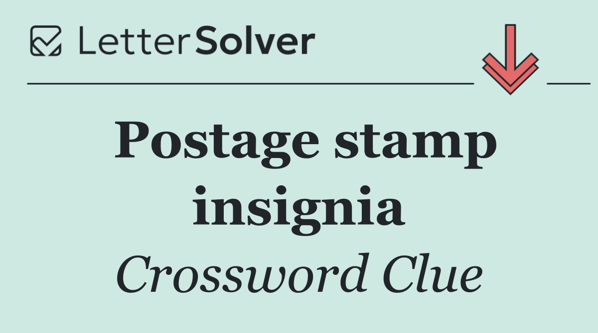 Postage stamp insignia