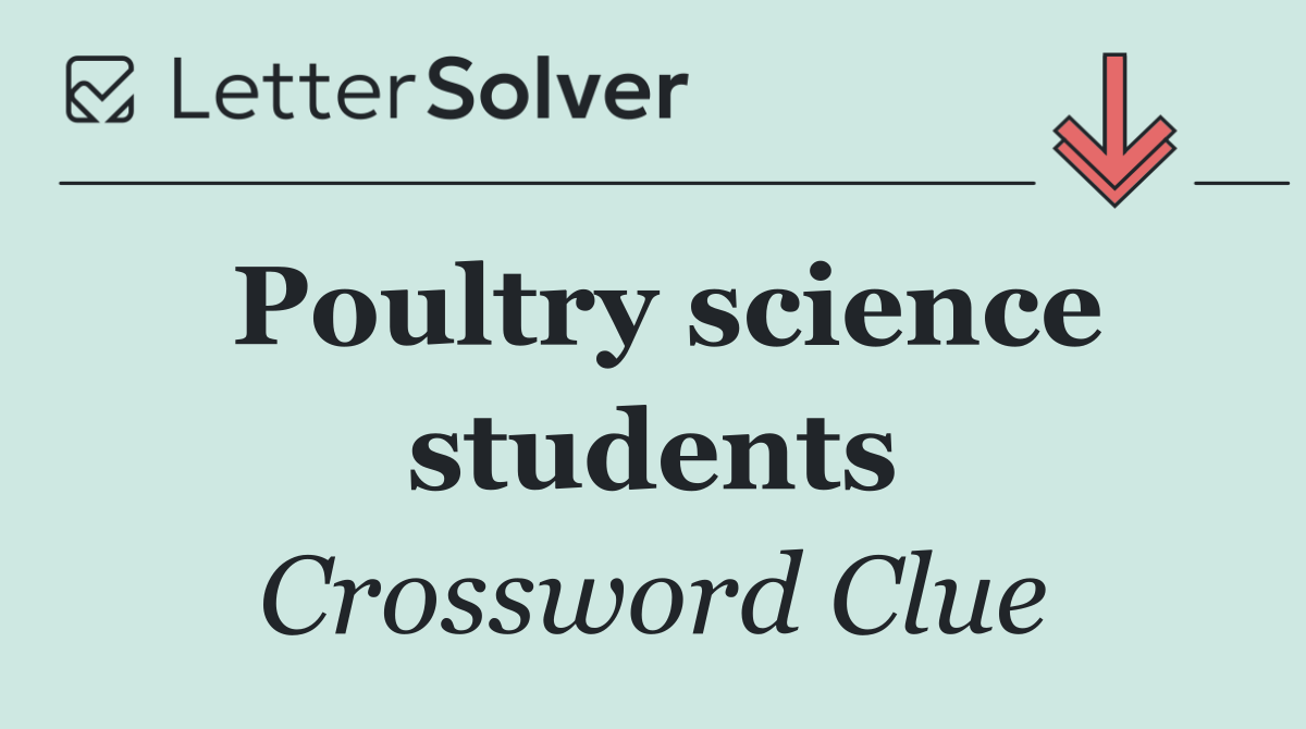 Poultry science students