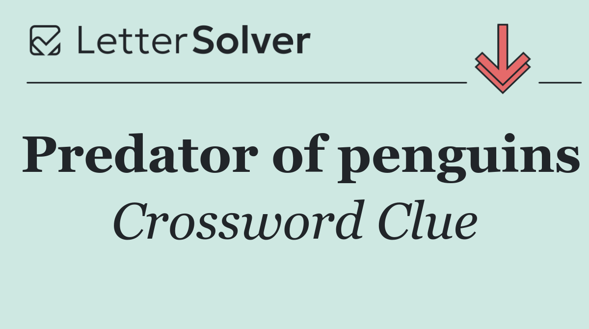 Predator of penguins