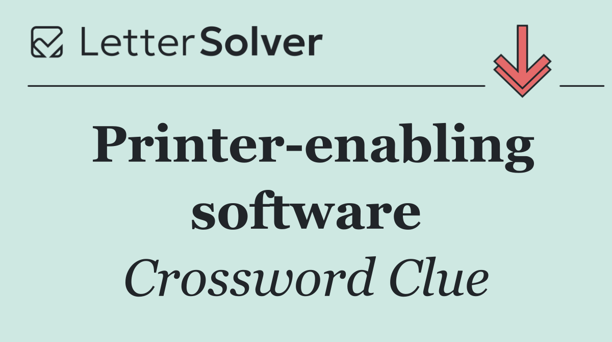 Printer enabling software