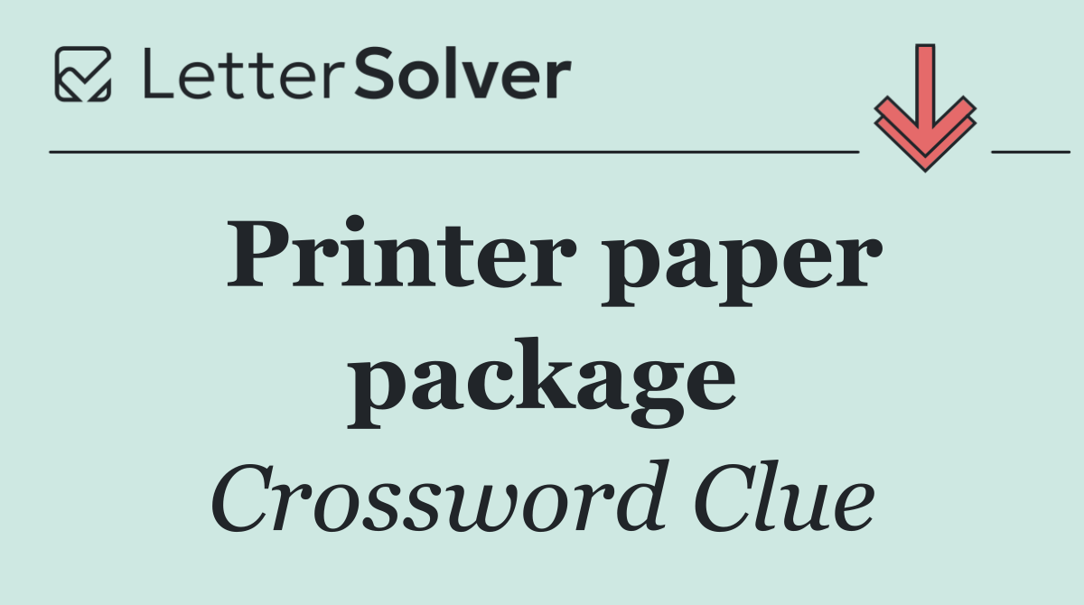 Printer paper package