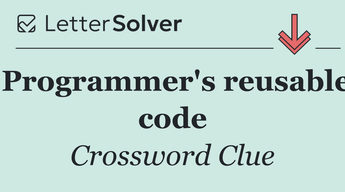 Programmer's reusable code