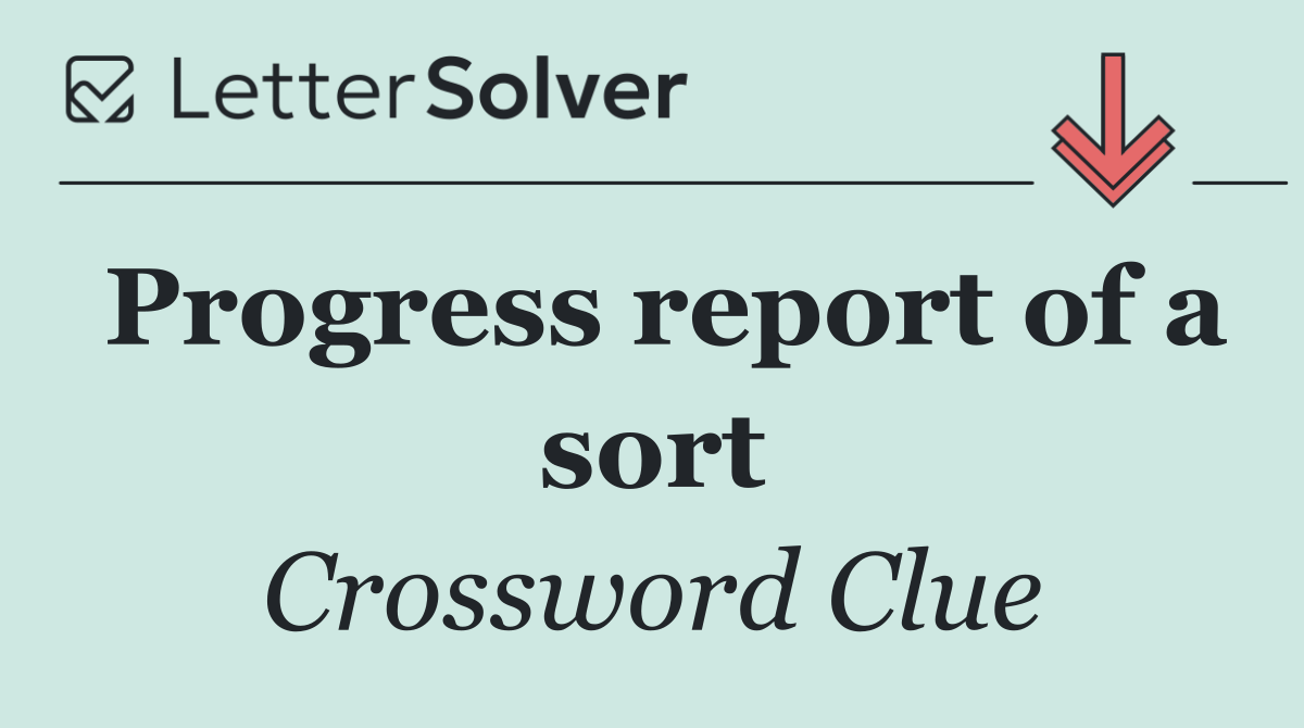 Progress report of a sort