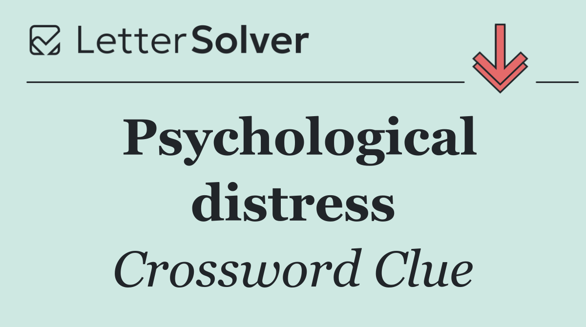 Psychological distress