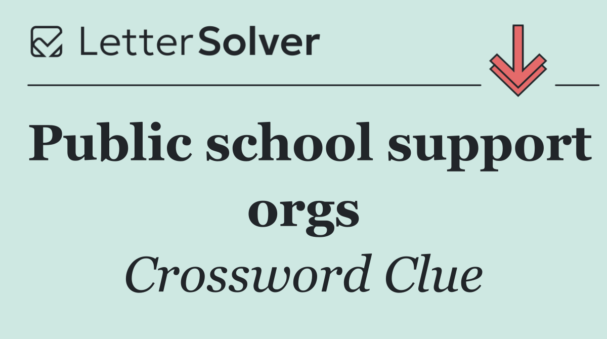 Public school support orgs