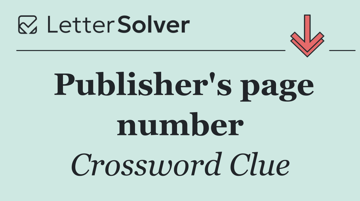 Publisher's page number
