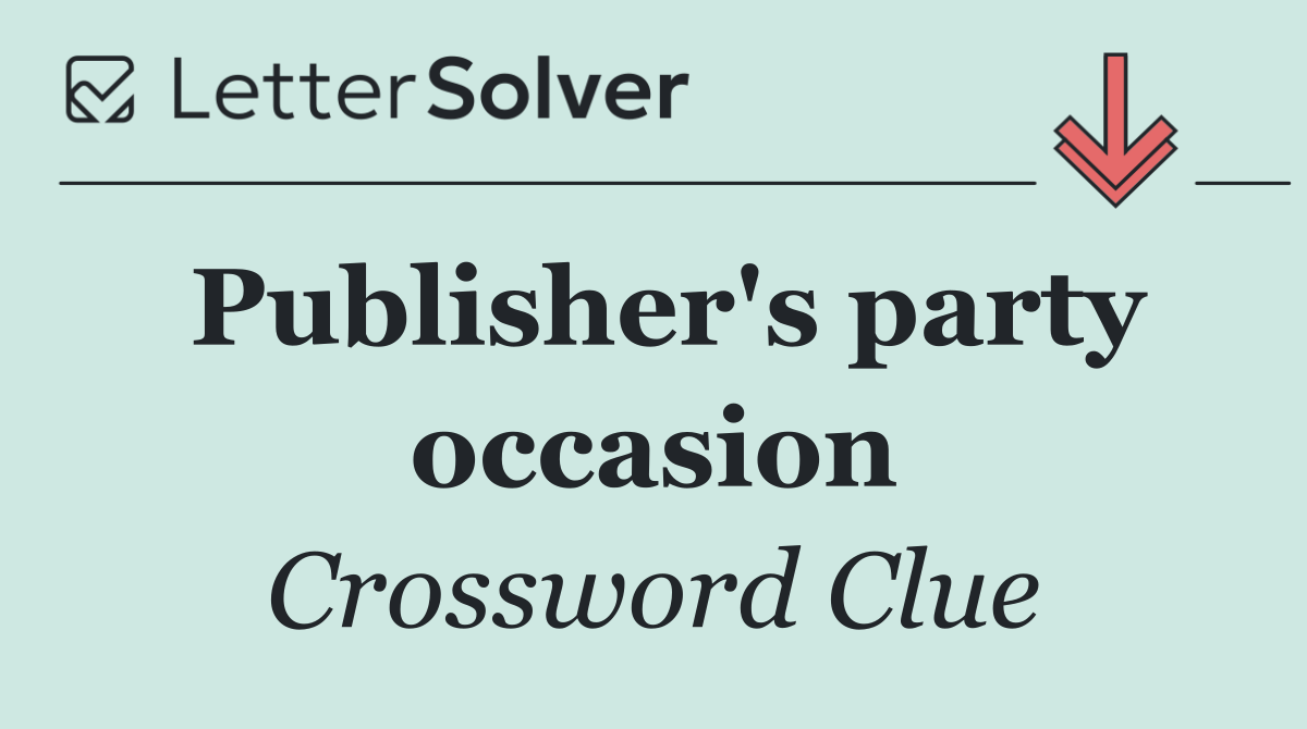 Publisher's party occasion