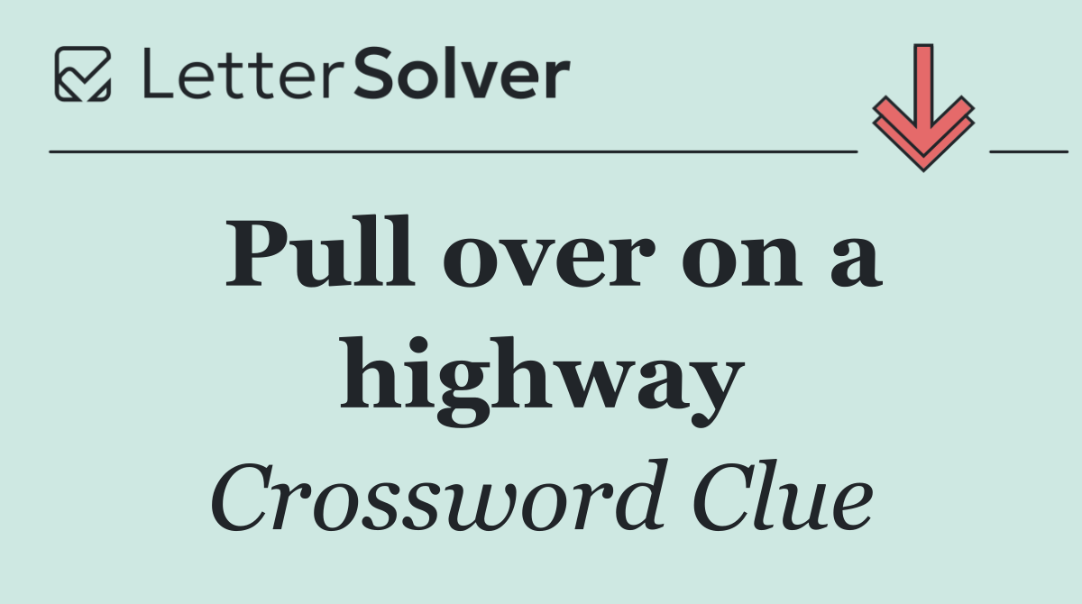 Pull over on a highway