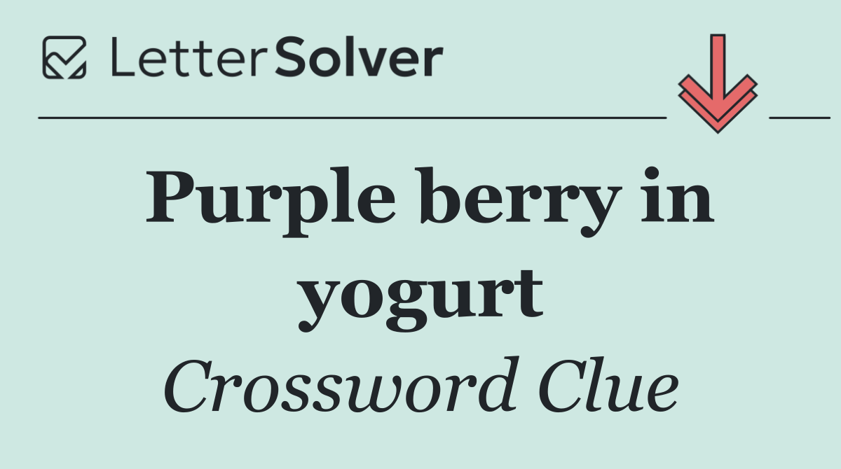 Purple berry in yogurt