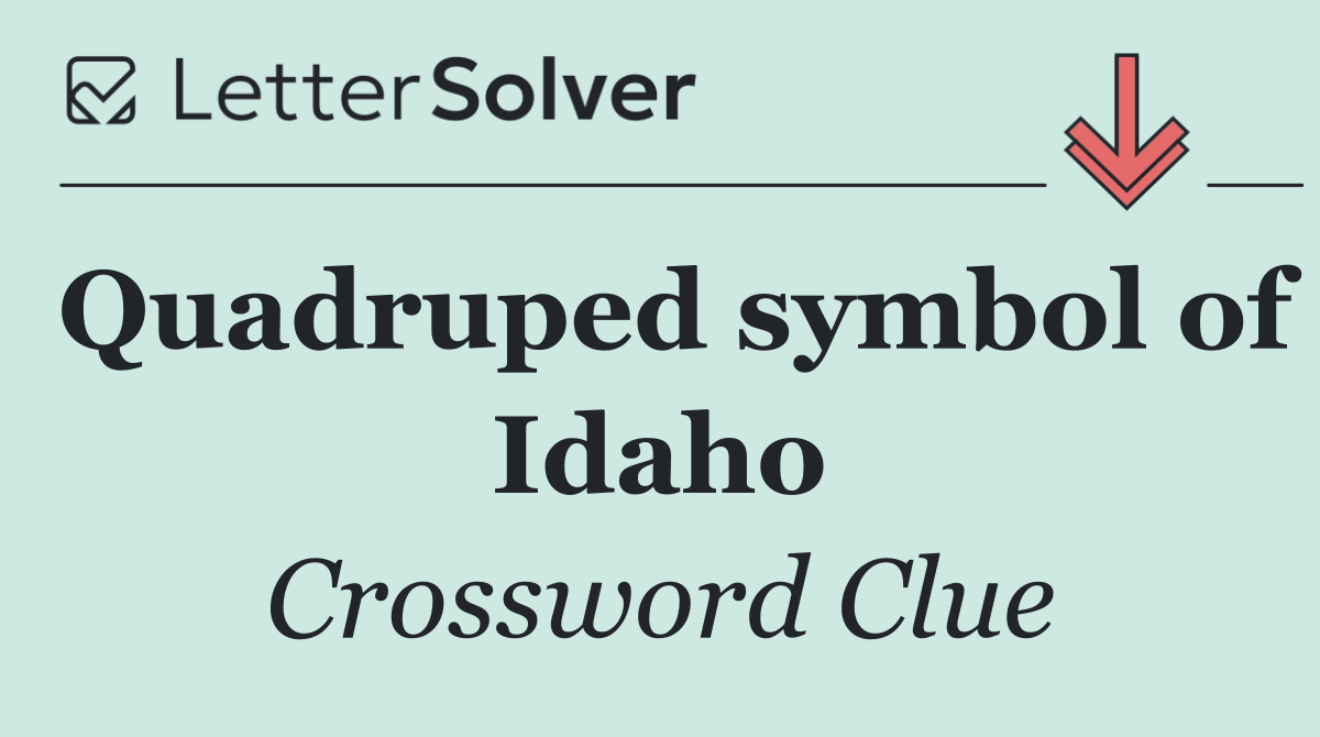 Quadruped symbol of Idaho