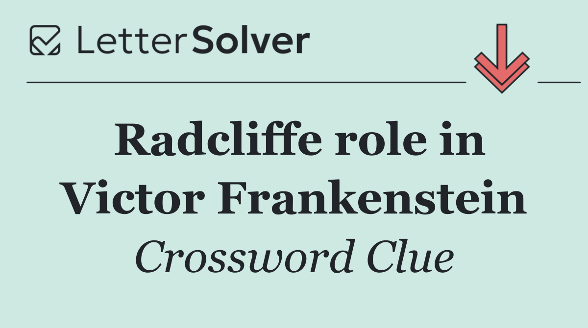 Radcliffe role in Victor Frankenstein