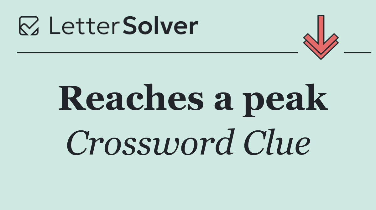 Reaches a peak
