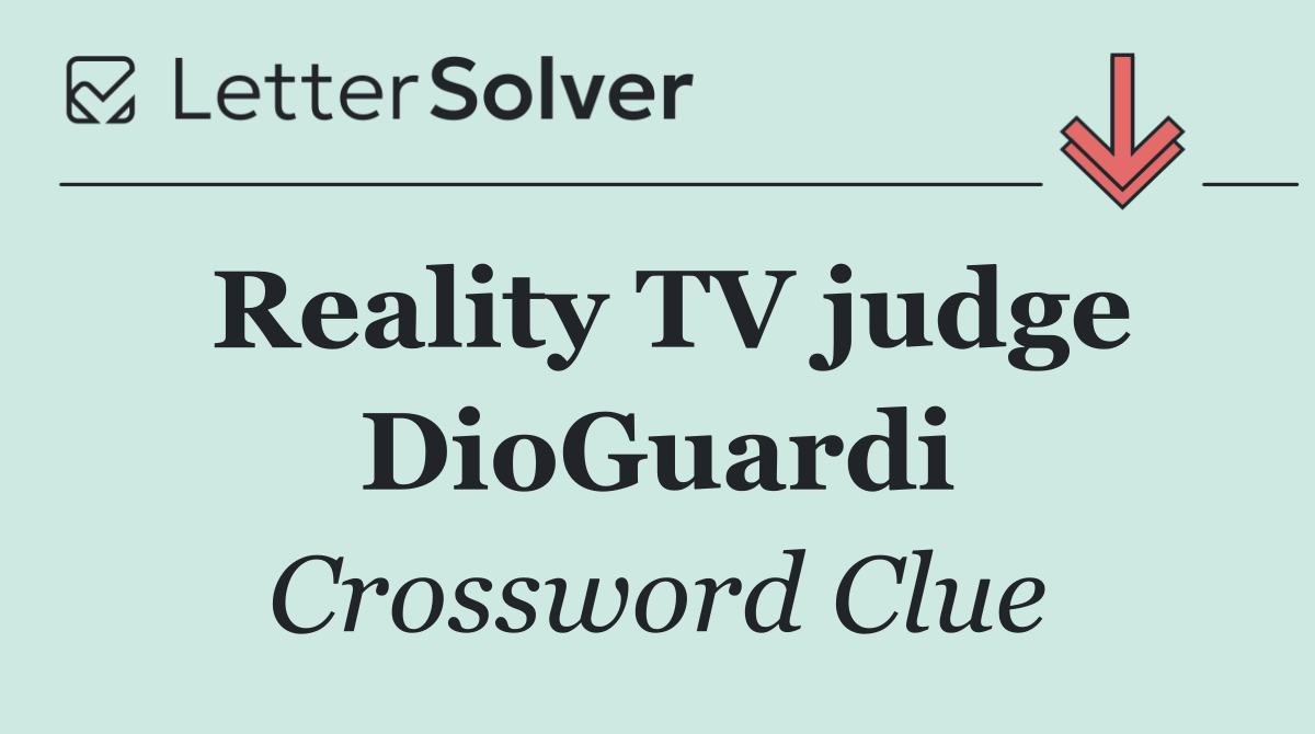 Reality TV judge DioGuardi