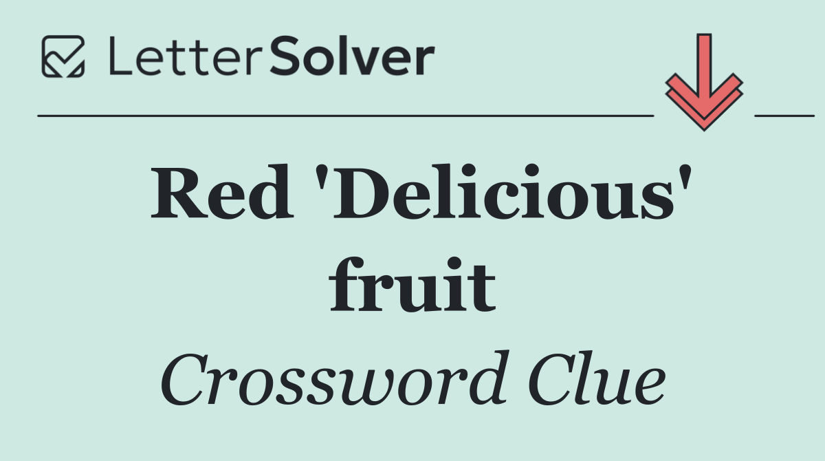 Red 'Delicious' fruit