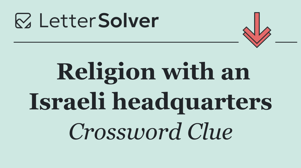 Religion with an Israeli headquarters