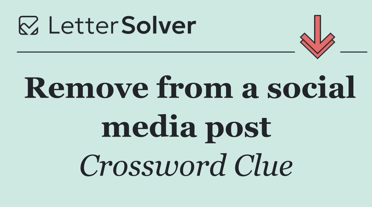 Remove from a social media post