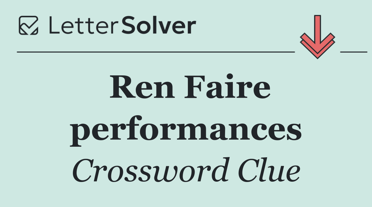 Ren Faire performances