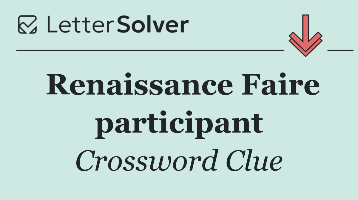 Renaissance Faire participant