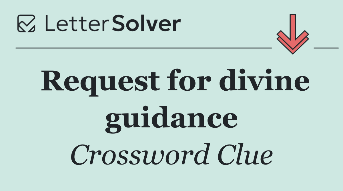 Request for divine guidance